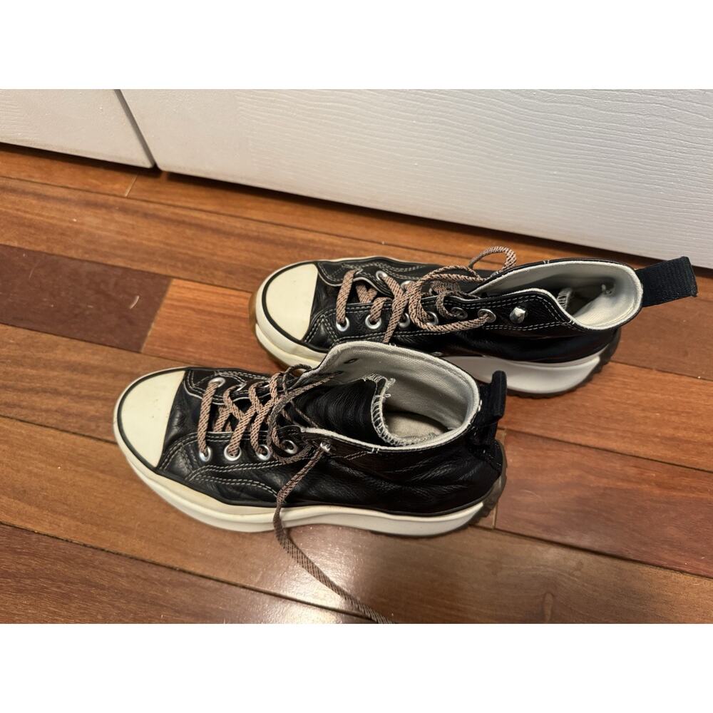 Converse Run Star Hike Platform Leather Hi Top Boot, A04306C Multi Sizes Black/G - Picture 3 of 16